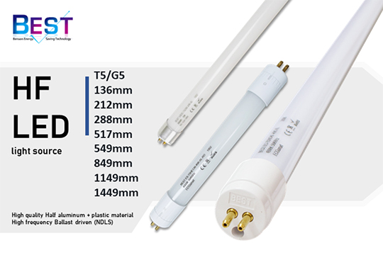 Easily convert T5 fluorescent lights to T5 LED lights - T5 fluorescent luminaire retrofit T5 LED tubes series